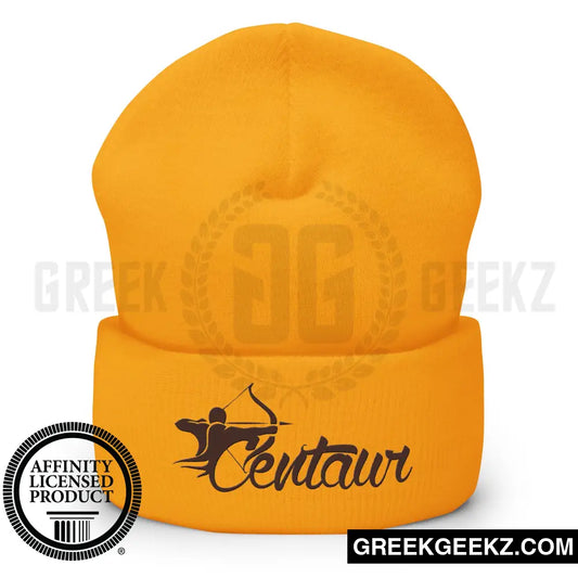 Centaur - Iota Phi Theta Fraternity - Cuffed Beanie Gold Beanie