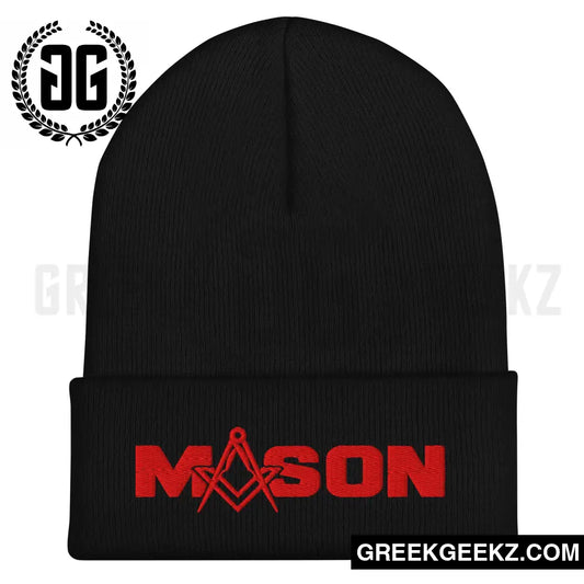 Craftsman - Freemason - Cuffed Beanie Black/Red Beanie