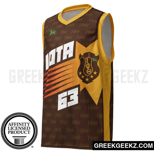 Iota Suns (Brown) - Iota Phi Theta Fraternity - Basketball Jersey Basketball Jersey