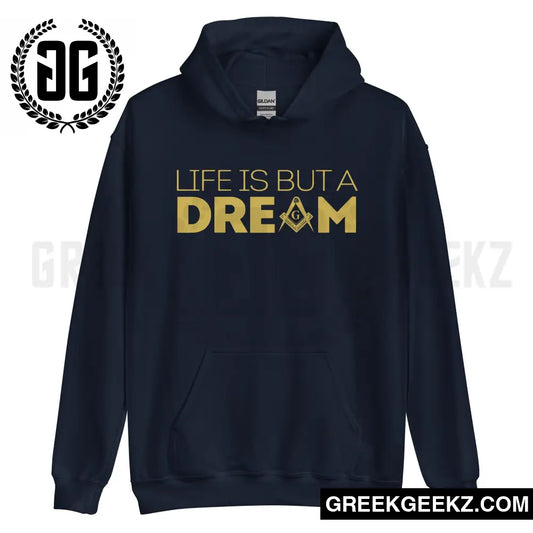 Life is But A Dream - Freemason - Hoodie Navy/Gold / S Hoodie