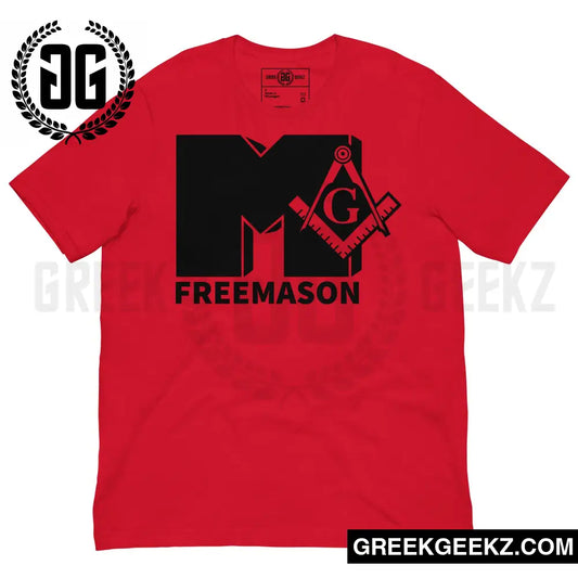 MTV Mason - Freemason - T-Shirt Red/Black / S T-Shirt