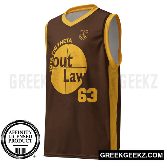 Outlaw - Shoot Out - Iota Phi theta Fraternity - Basketball Jersey Brown / XS Basketball Jersey