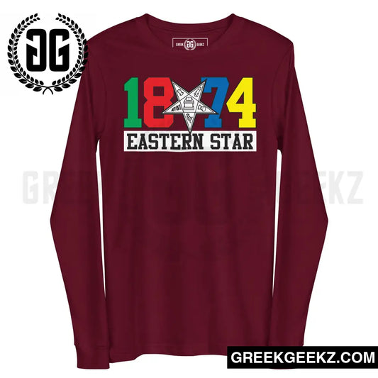 The Foundation - Eastern Star - Long Sleeve Tee Maroon / XS Long Sleeve Tee